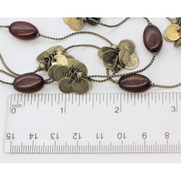 🔴2 NECKLACES- signed ICING & 1928 gemstone, brass, - Picture 9 of 9